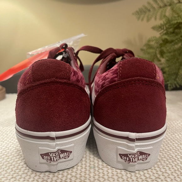 VANS WARD Platform. Plaid Mix Port. Maroon Size 5.5 - Picture 2 of 4